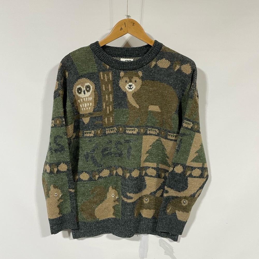 Adam freak graphic crewneck sweater